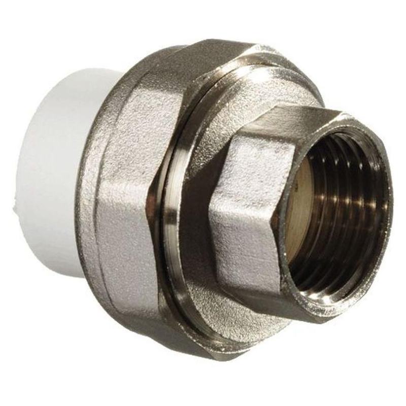 N. 270. муфта комбинированная 32 х 3/4' вр полипропиленовая ppr белая (vtp. 0007). муфта ppr разъемная вр 20 х 1/2 (белая).