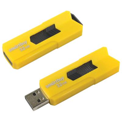 Флеш-диск 32GB  Smartbuy Stream USB 2.0 желтый SB32GBST-Y