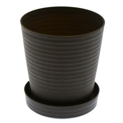Кашпо 0,5л д 9,6*10,0см с под КОРИЧНЕВЫЙ