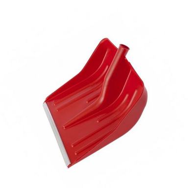 Лопата снеговая 400х420 без черенка  красная пластм метал окант