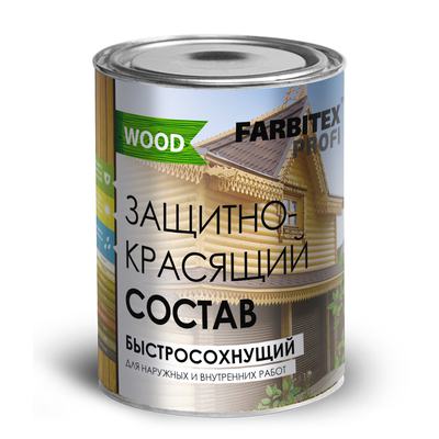 Состав защ-крас д/древ быстросох Рябина 0,9л FARBITEX