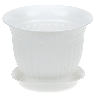 Кашпо 0,5л Д 9,6*10,0см с под БЕЛЫЙ