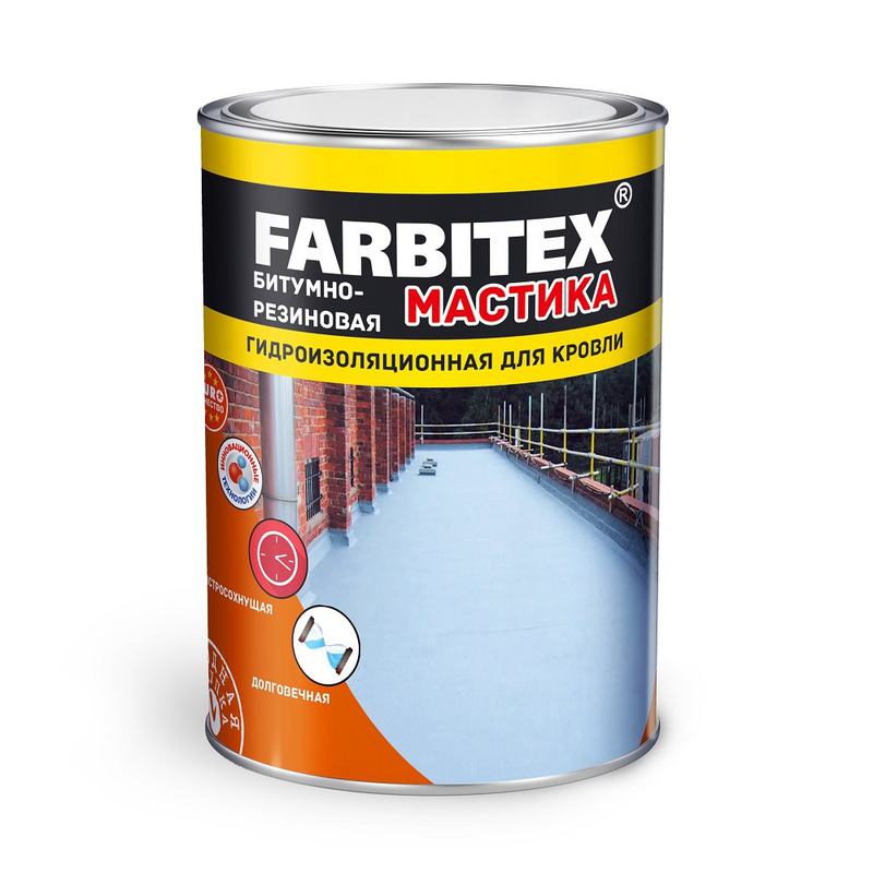 Мастика битумно-резиновая 17 кг (1) FARBITEX 