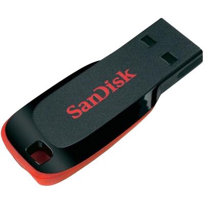 Флеш-диск 16 GB, SANDISK Cruzer Blade, USB 2.0, черный, SDCZ50-016G-B35