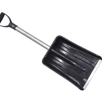 Лопата снеговая МЕТЕЛЬ АВТО пласт с ал. планкой 365х280мм с дер ручкой