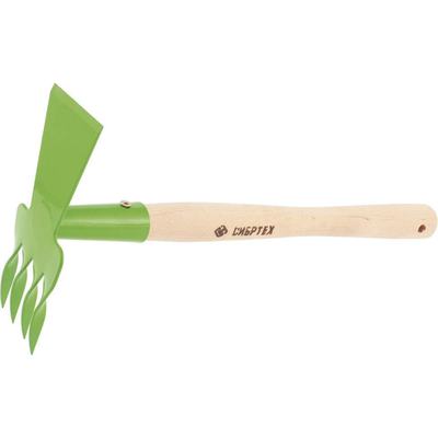 Мотыжка комбинированная, 80 х 380 мм, стальная, деревянная рукоятка, Агроном, Россия Сибртех