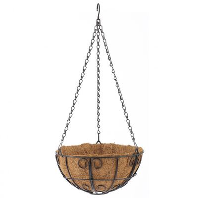 Подвесное кашпо с декором, 25 см, с кокосовой корзиной// PALISAD