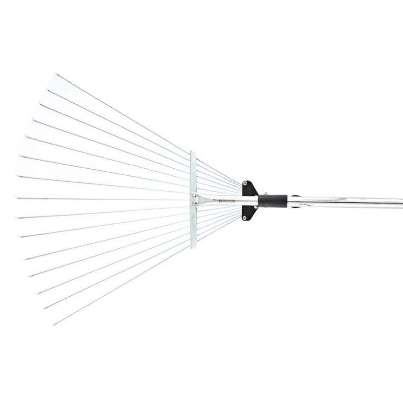 Грабли веерные стальные, 155-520х1200-1550 мм , 15 зубьев, раздвижные, стальной черенок Palisad