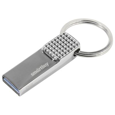 Флеш-диск 16 GB SMARTBUY Ring USB 3.0, серебристый, SB16GBRN