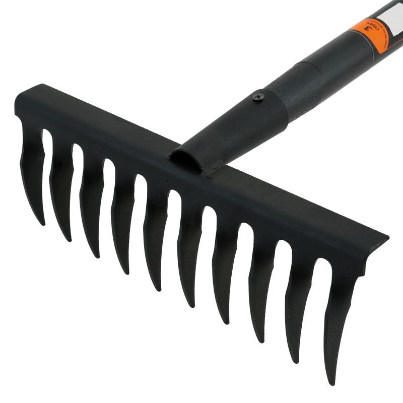 Грабли с черным черенком 10 зубьев FINLAND 1704-Ч