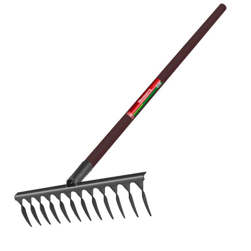 Грабли "Молодость моя" стальные с защитным покрытием витой зуб с черенком 1004-12-Ч