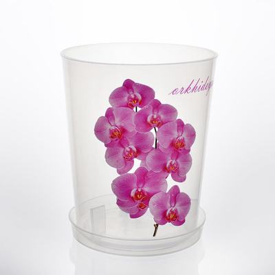 Горшок-кашпо "Сердце орхидеи" 1л. с под. 