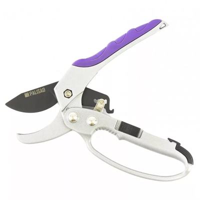 Секатор, 200 мм, пружина возвратная, храп. мех.,тефлон. покрыт., метал.обрез. ручки