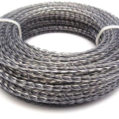 Леска триммерная сечение витой квадрат серии DUO TWIST 2,40мм(15м) стикер